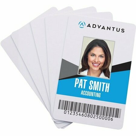 ADVANTUS CARD, ID, PVC, WHITE, 100PK AVT97034